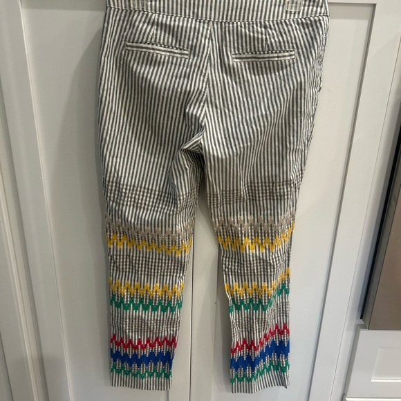 Anthropologie Cartonnier Stitched & Striped Railroad Cropped Pants - Picture 4 of 4